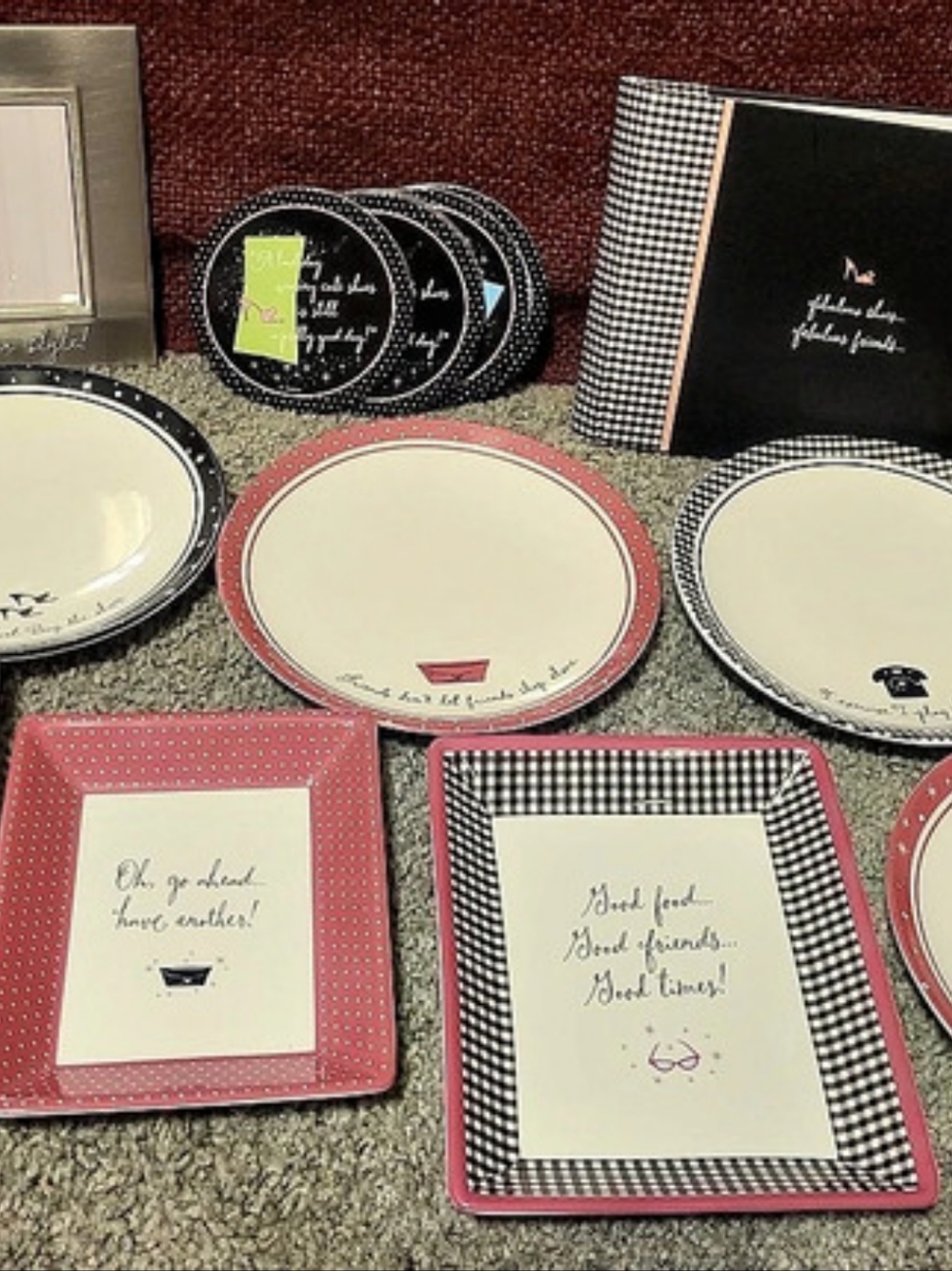 Barbie 45th Anniversary. Dinnerware and Dessert dishes photo album & photo frame